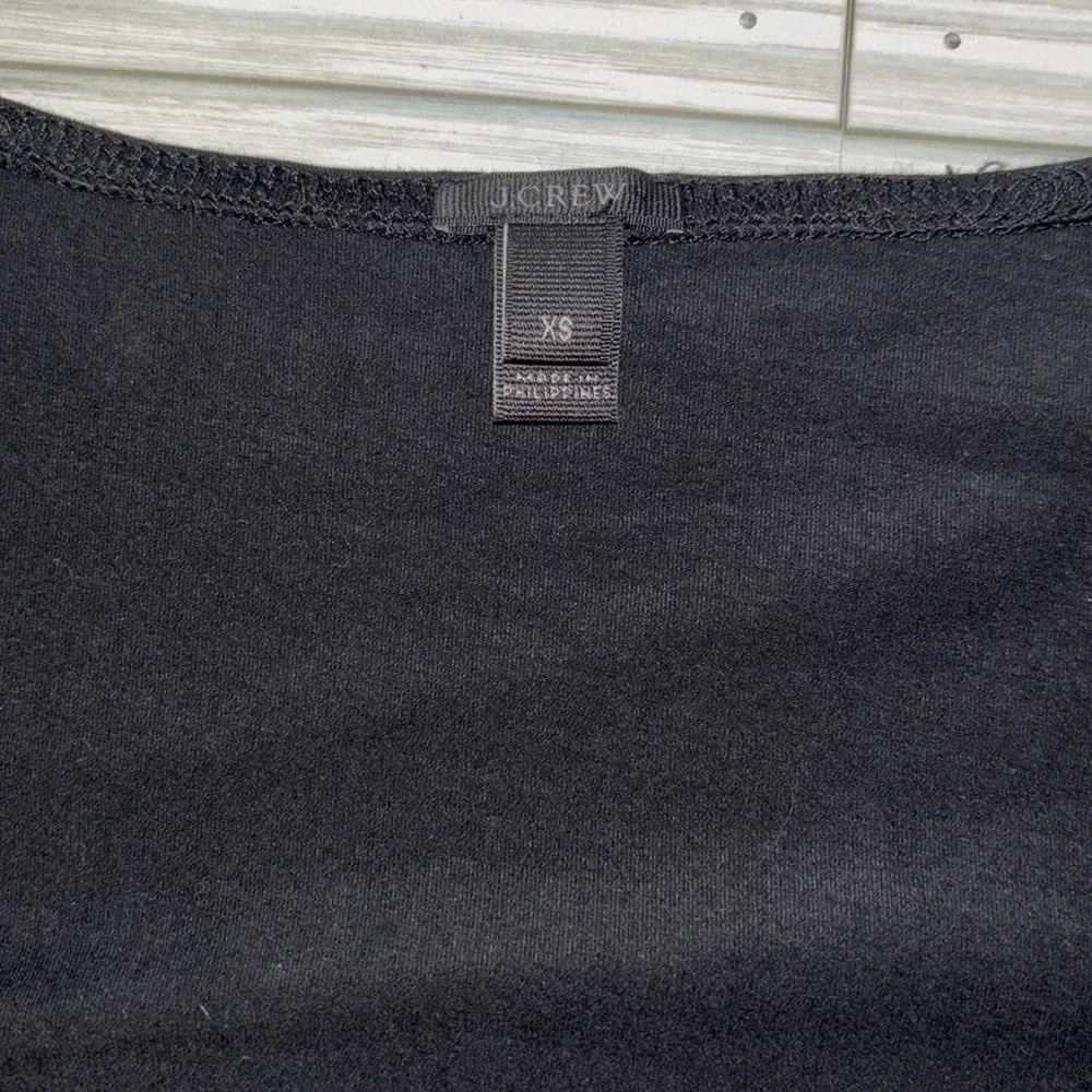 J.Crew Black Ruffle Bodysuit